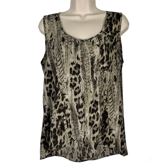 Eage Olive Green & Black Sleeveless Top - Picture 1 of 10
